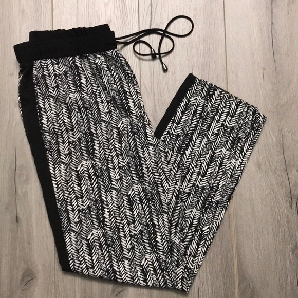 Vince Camuto Pants - Vince Camuto drawstring Pants black white